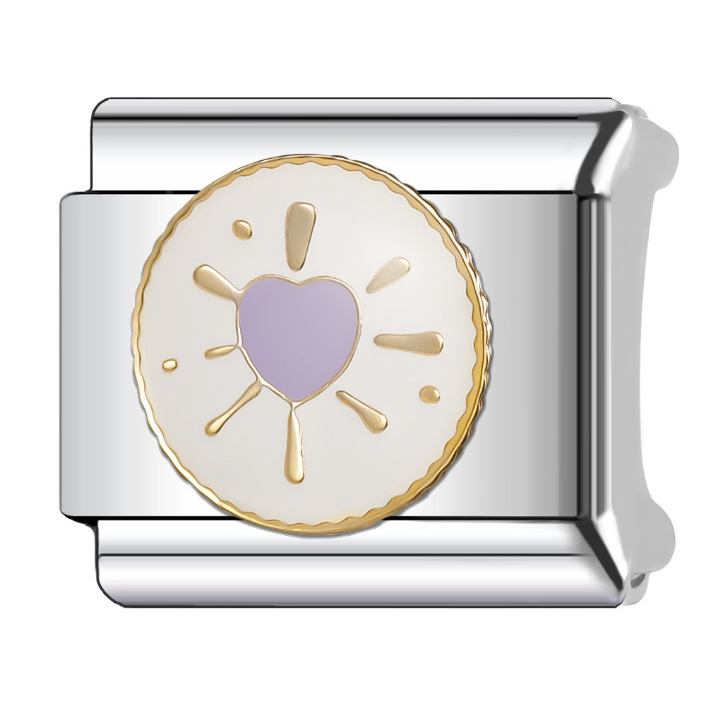 Wholesale Italian Charm Bracelet 9mm DIY Splicing Princess Couple Series Stainless Steel Composable Bracelet