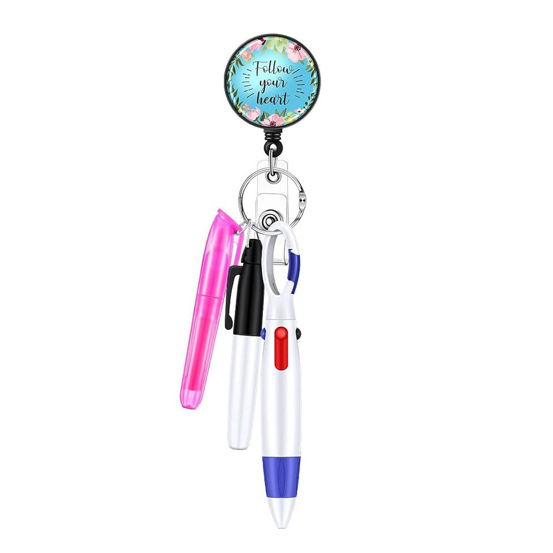 Wholesale Nurse Pen Retractable Badge Reels Keychains Set ACC-KC-XinDing001