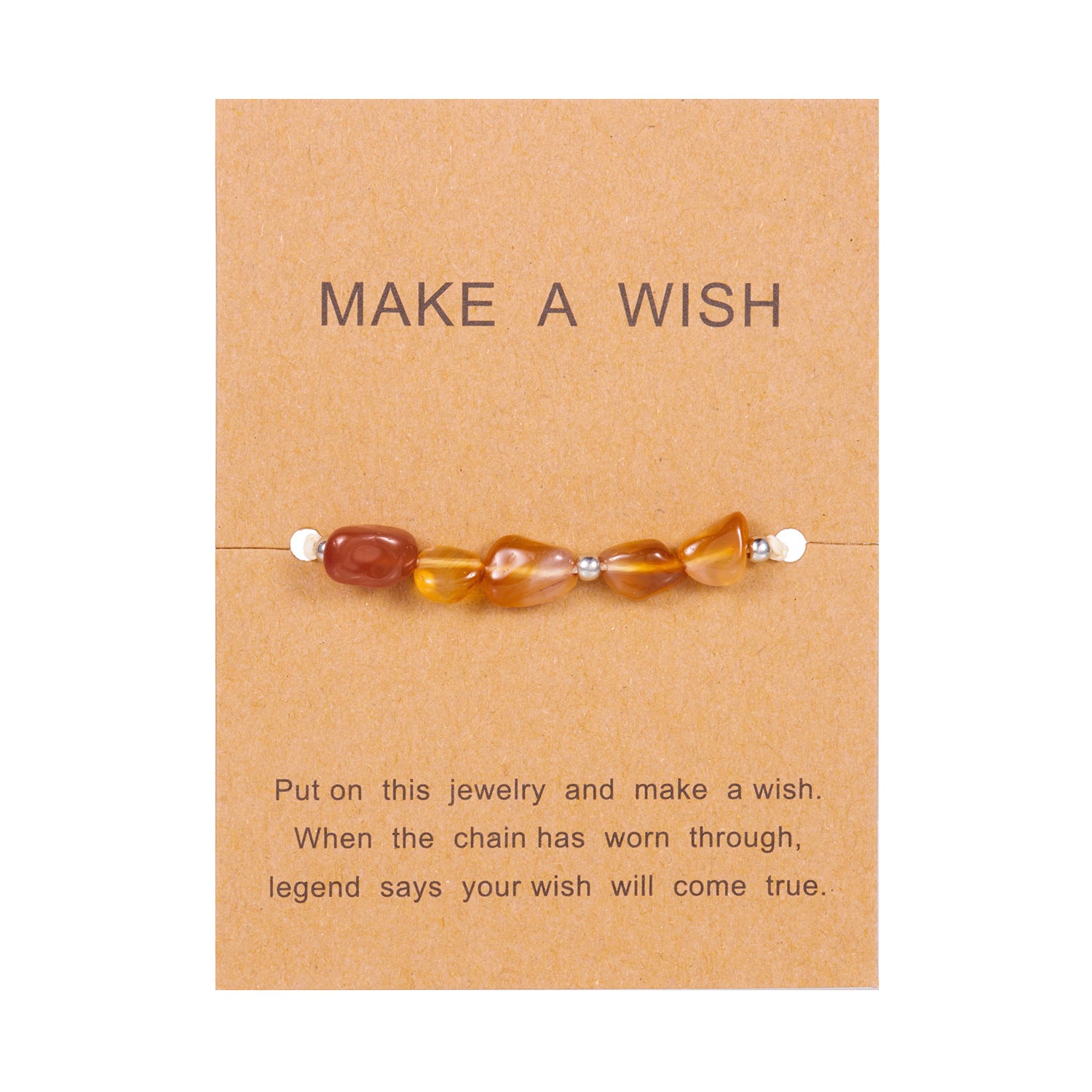 Wholesale Irregular Natural Stone Hand-woven Adjustable Bracelet