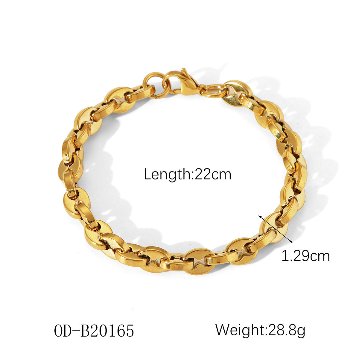 Wholesale  18K Bracelet Stainless Steel Twist Chain Bracelet Cuban Chain