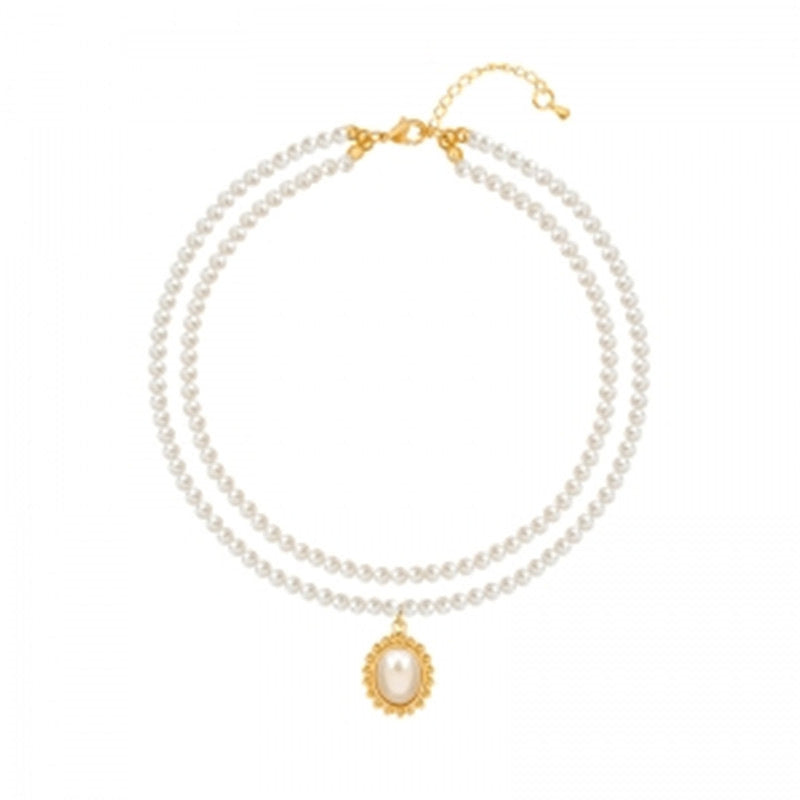 Wholesale  Double Layer Pearl Necklace