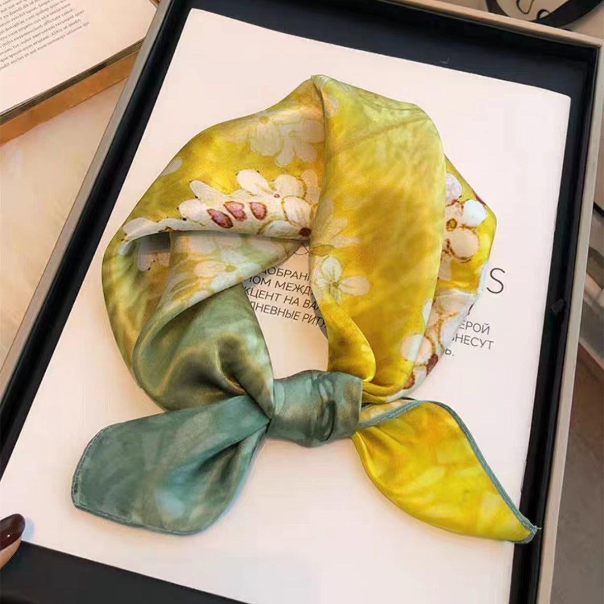 Wholesale versatile high-grade  Silk f 53* 53cm Large Square  Scarf