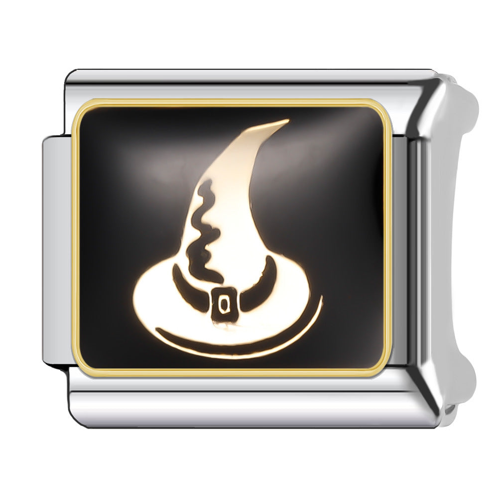 Wholesale Italian Charm Bracelet 9mm DIY Splicing Halloween Series Stainless Steel Composable Bracelet