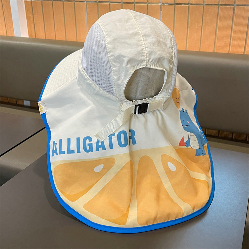 Wholesale Big Brim Children's Sunscreen Hat Summer Baby Hat  Bucket Hat