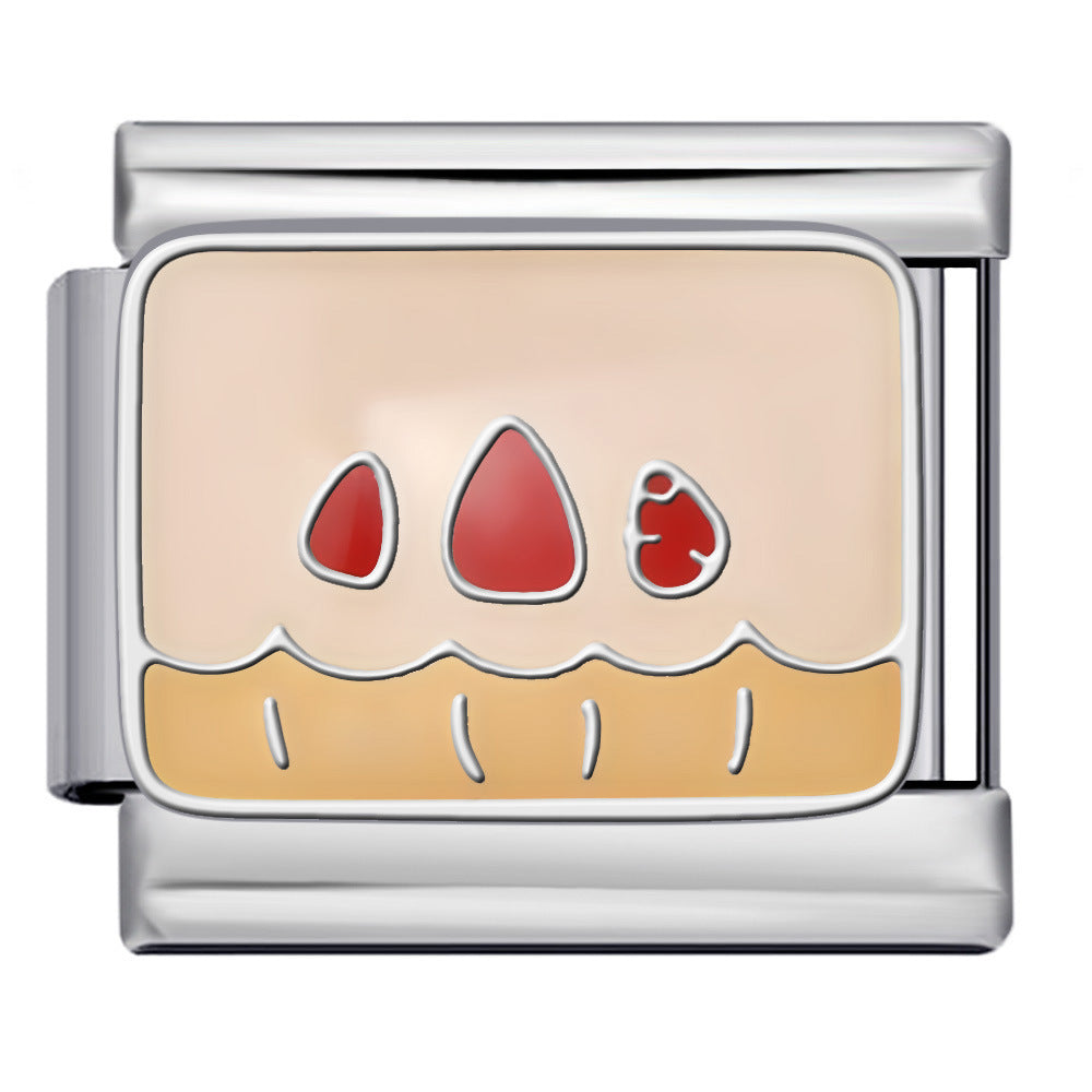 Wholesale 5pcs Italian Charm Bracelet 9mm DIY Splicing Colorful Pattern Stainless Steel Composable Bracelet