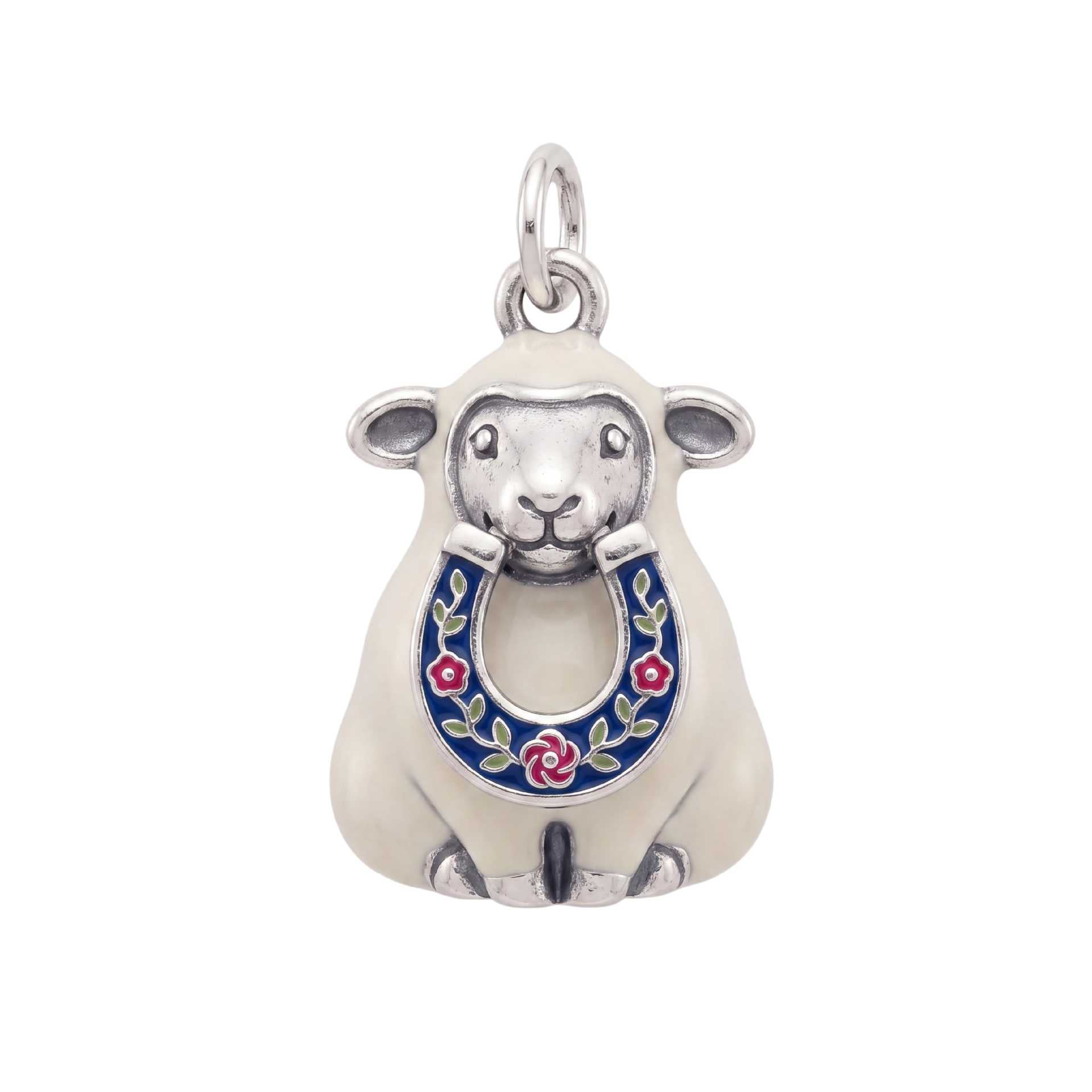 Wholesale Cute Sheep Pendant Necklace Charm Stainless Steel 18K Electroplated DIY Jewelry Accessory For Women Boutique Resale