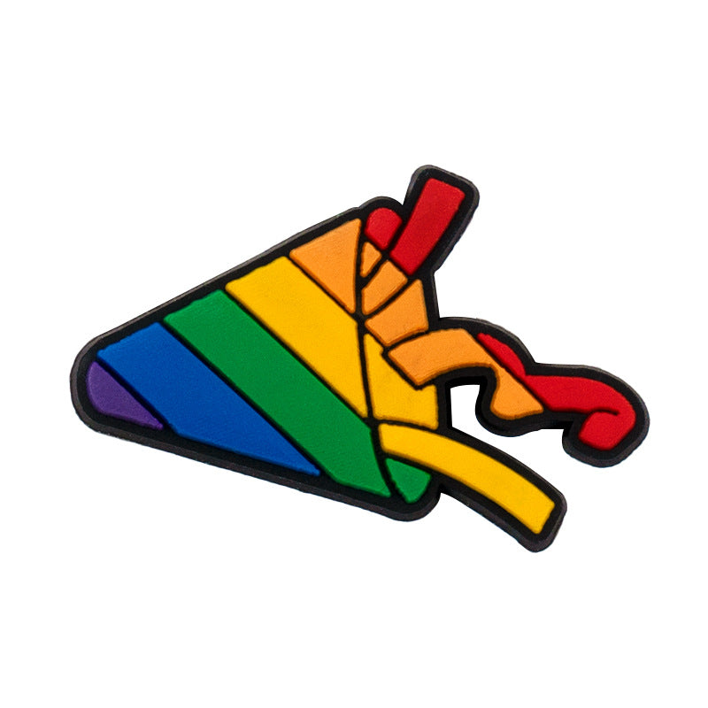 Wholesale 100pcs Random Rainbow Shoes Accessories Shoes Charms