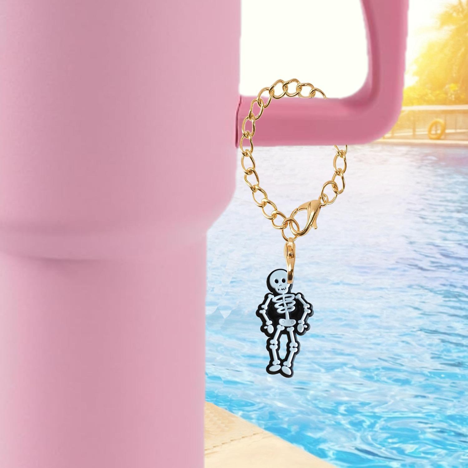 Wholesale Fluorescent Skull Soft Rubber Hanging Chain Cup Accessories Chain ACC-CA-XieJi005