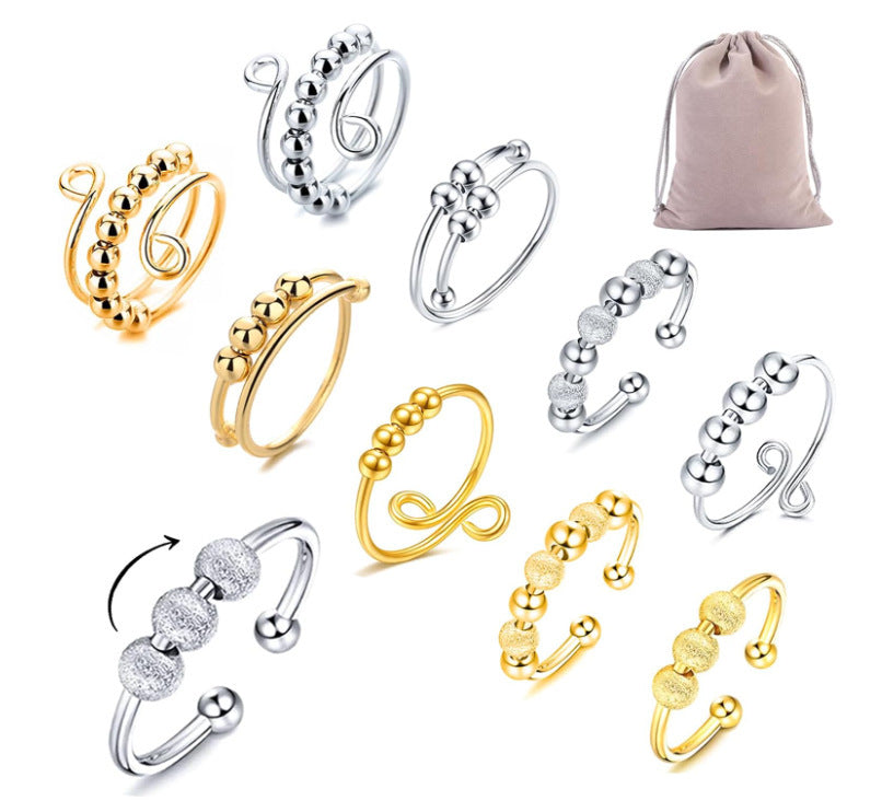 Wholesale Copper  open double-layer adjustable pressure ring