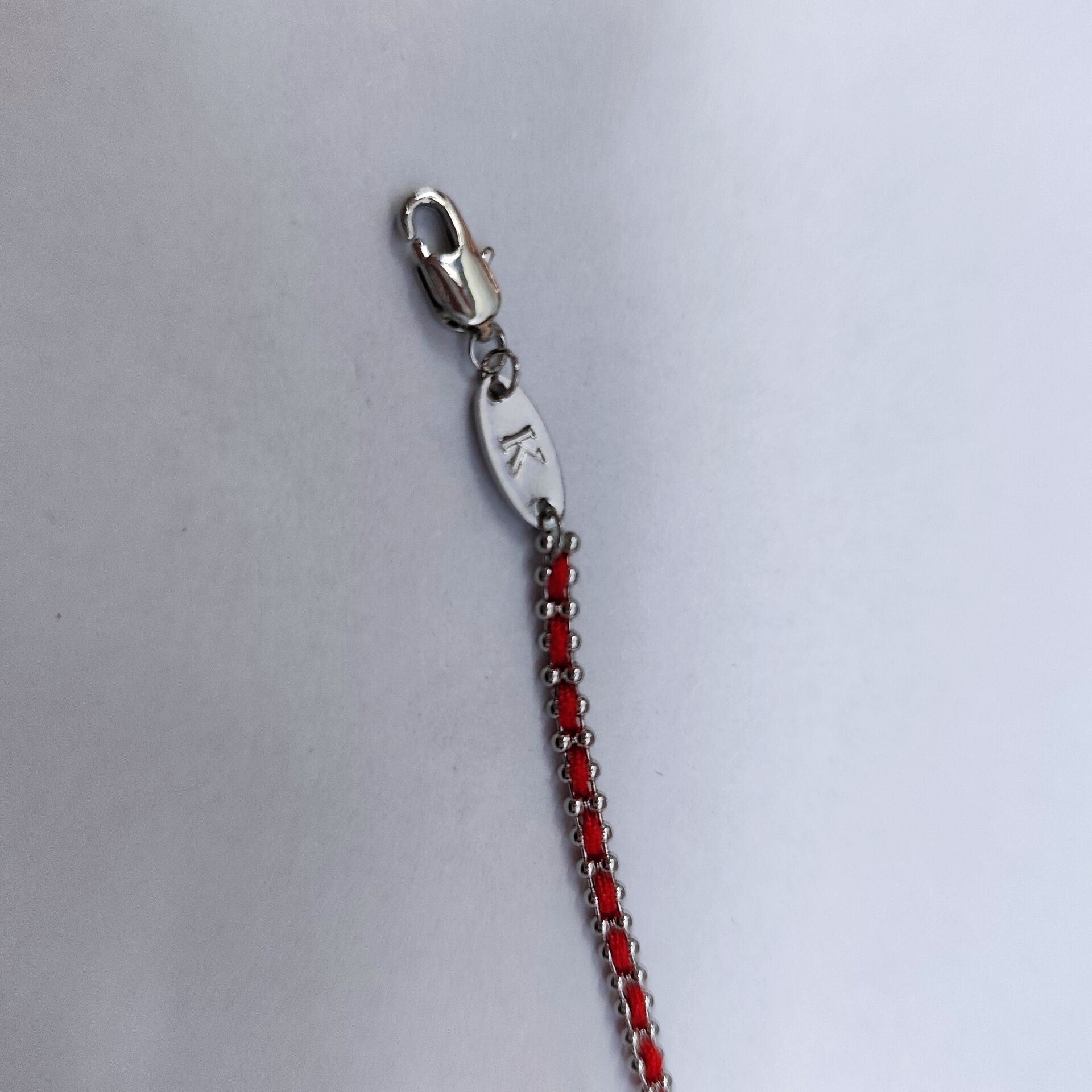 Wholesale Trendy Lucky Red String Woven Bracelet For Women White Gold Tone Accent Casual Everyday Jewelry Accessory Gift Boutique Resale
