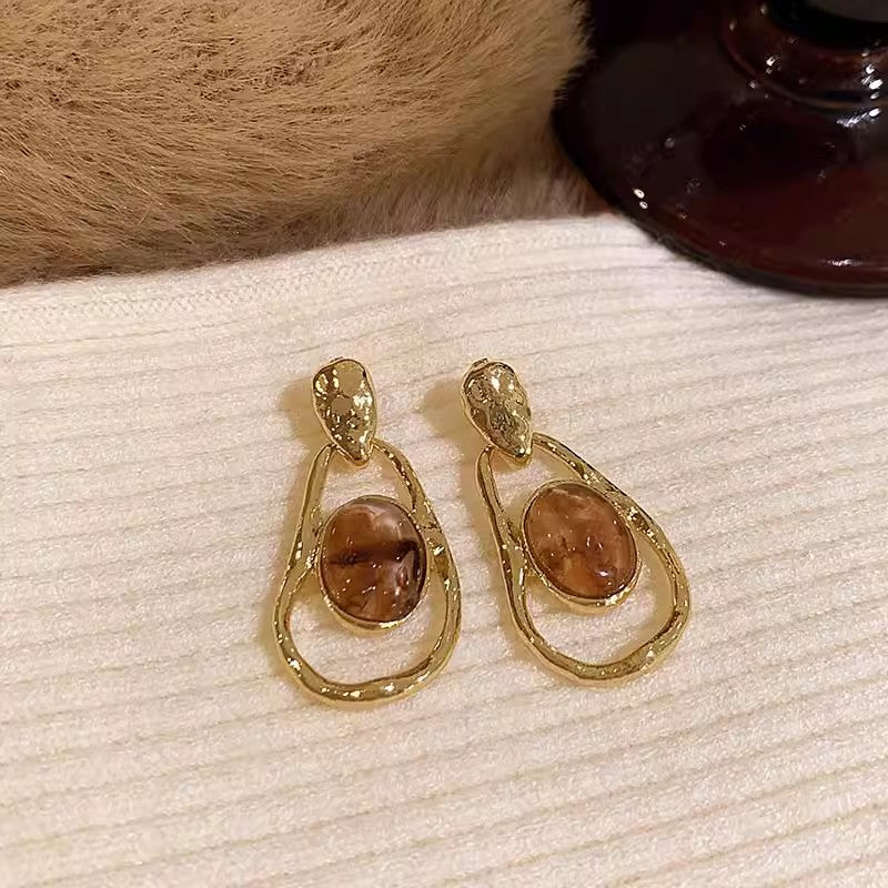 Wholesale large hoop light luxury earrings