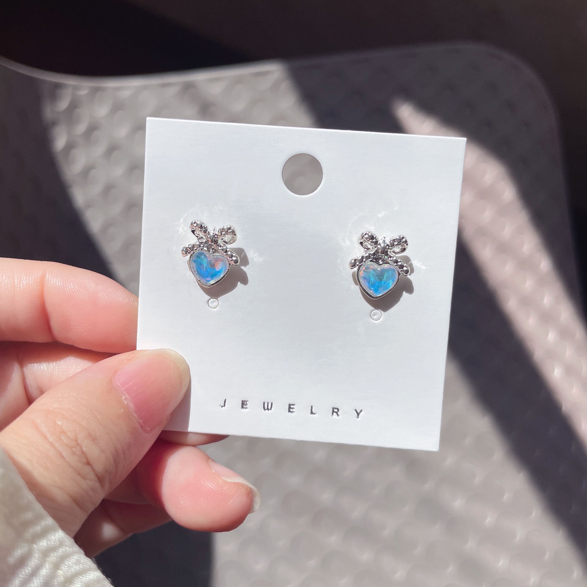 Wholesale Blue heart earrings