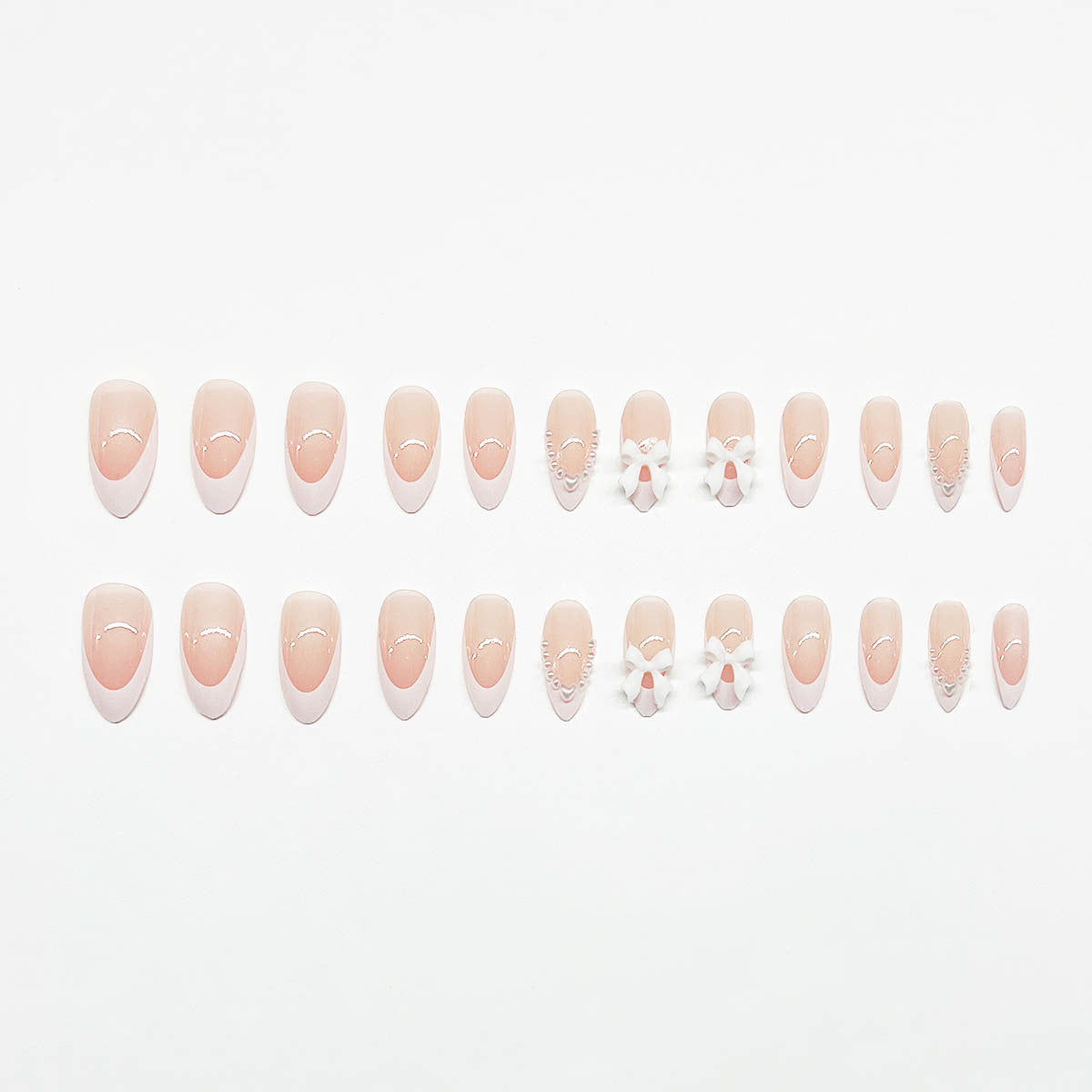 Wholesale 24 Pieces/box Pearl Bow Nails Kits Nail Stickers