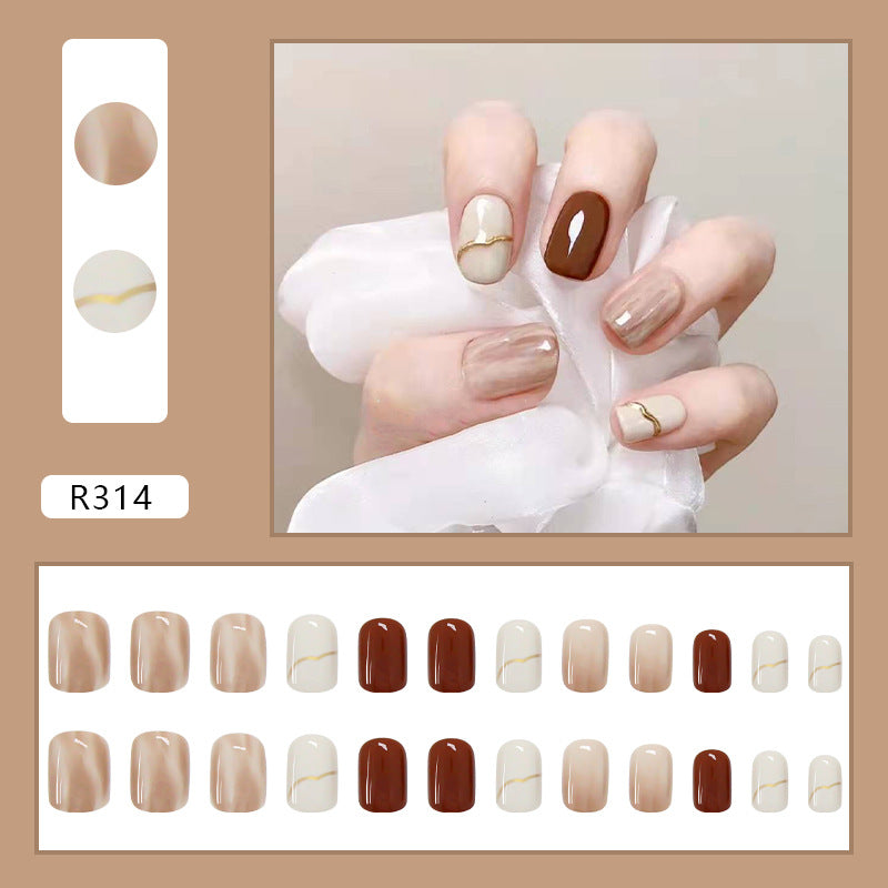 Wholesale  24 Pieces/box Nude Smudge Nails Kits Nail Stickers