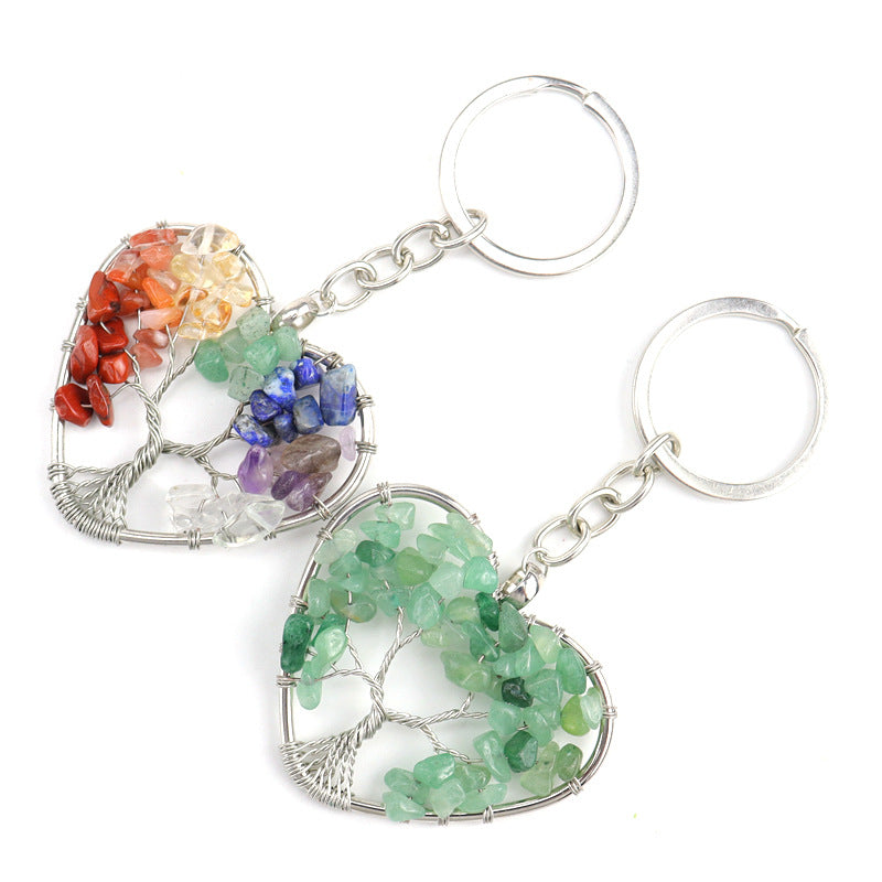 Wholesale Chic Crystal Heart Tree Keychain Pendant,  Decorative Bag Charm for Graduation Gift