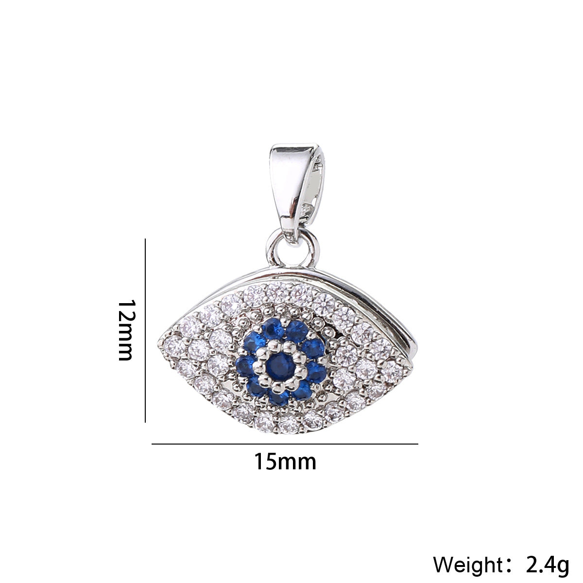 Wholesale Evil Eye Pendant 14K Gold Plated Brass DIY Jewelry Making Fashion Accessory Gift