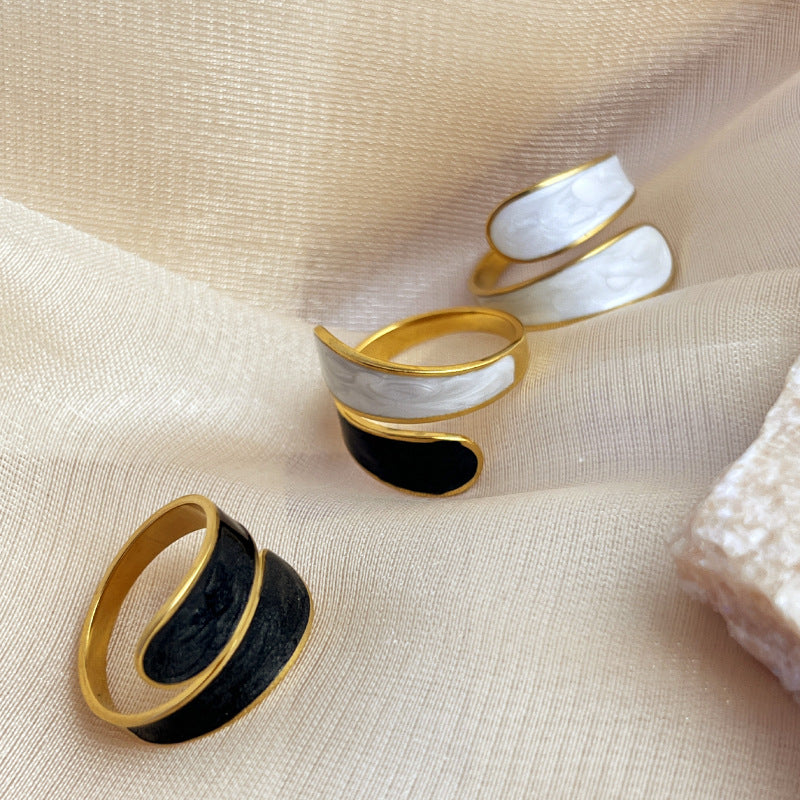 Wholesale simple design feeling stainless steel opening ring