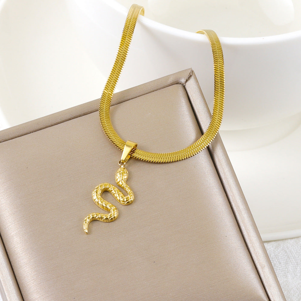 Wholesale Stainless Steel Snake Necklace Earring Set