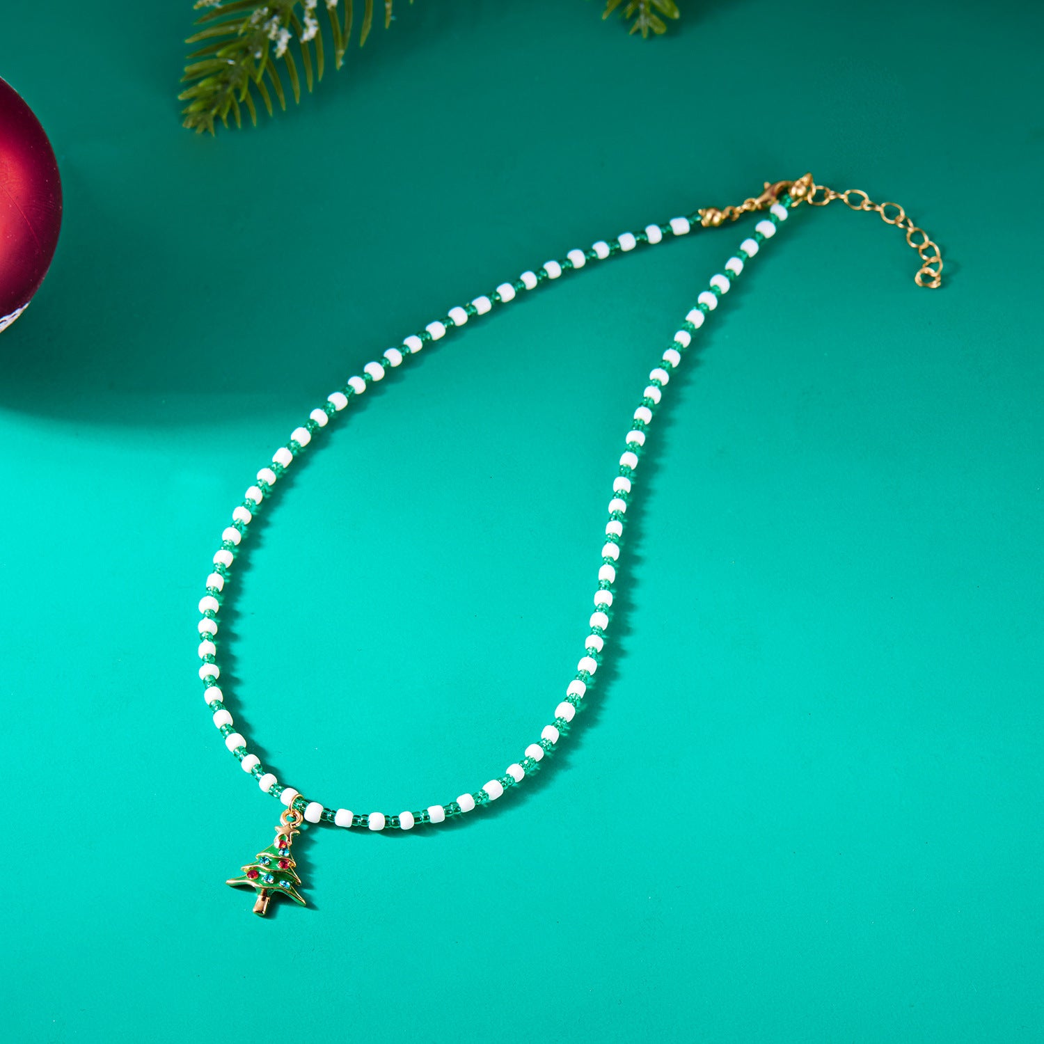 Wholesale Christmas Rice Beads  Cute Cartoon Oil Drops  Necklace