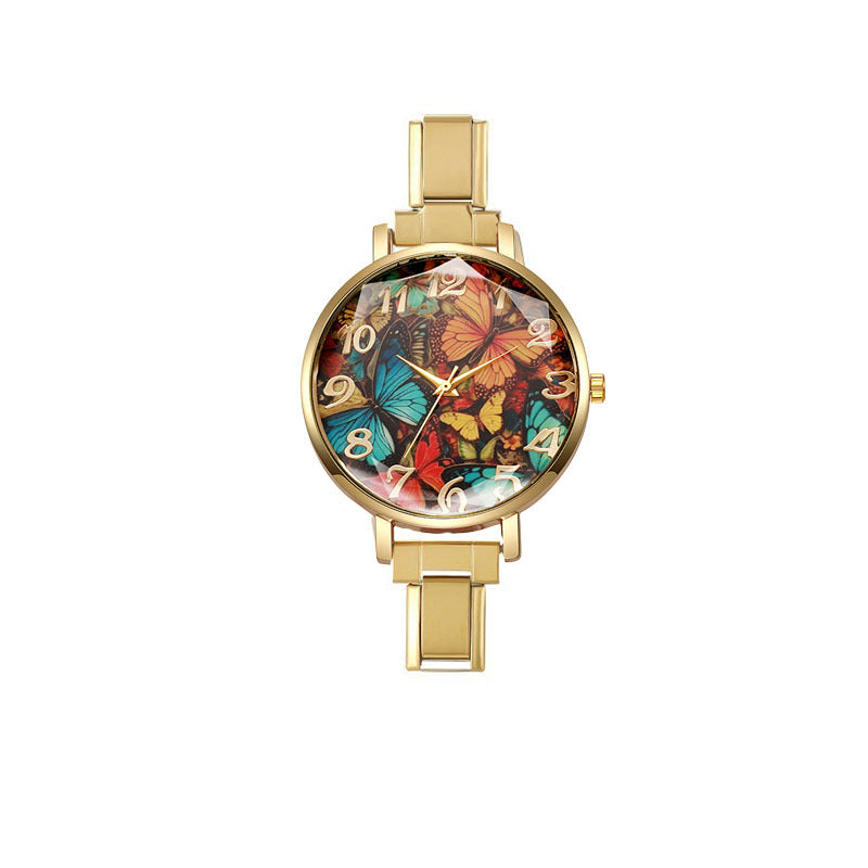 Wholesale Foreign Trade Colorful Bohemian Style Italian Modular Watch,  Ins-Style Stainless Steel Watch,  Women' s Dial Student Quartz Watch
