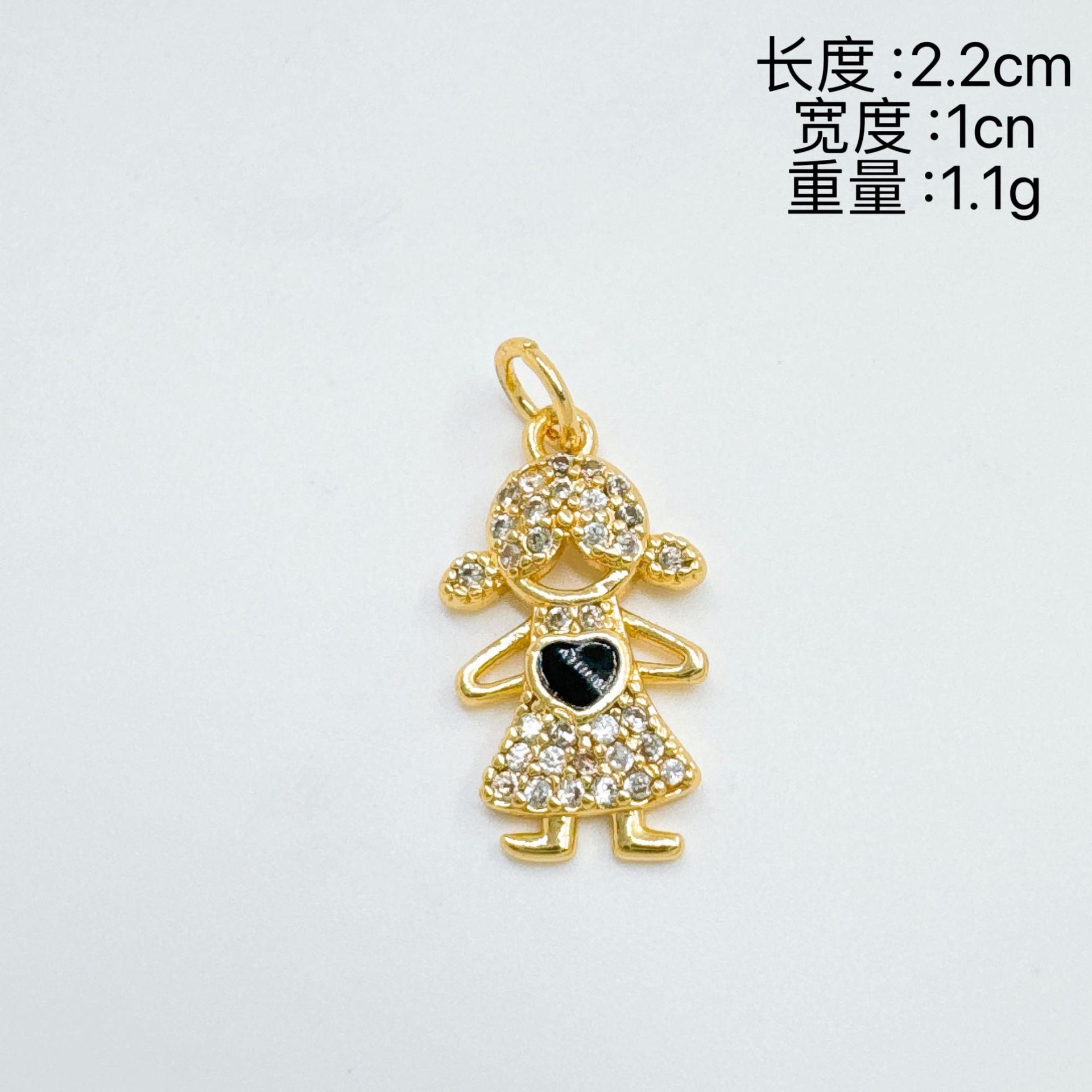 Wholesale Gold Plated Copper Pendant with Diamonds for Boys and Girls Boutique Jewelry Accessory