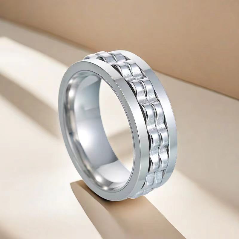 Wholesale Titanium Steel Rings Men’s Rings ACC-RS-Xinj007