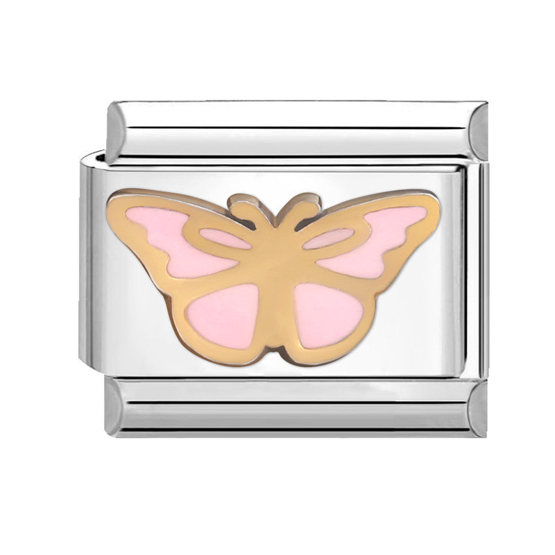 Wholesale Italian module handmade module creative DIY pink Charms