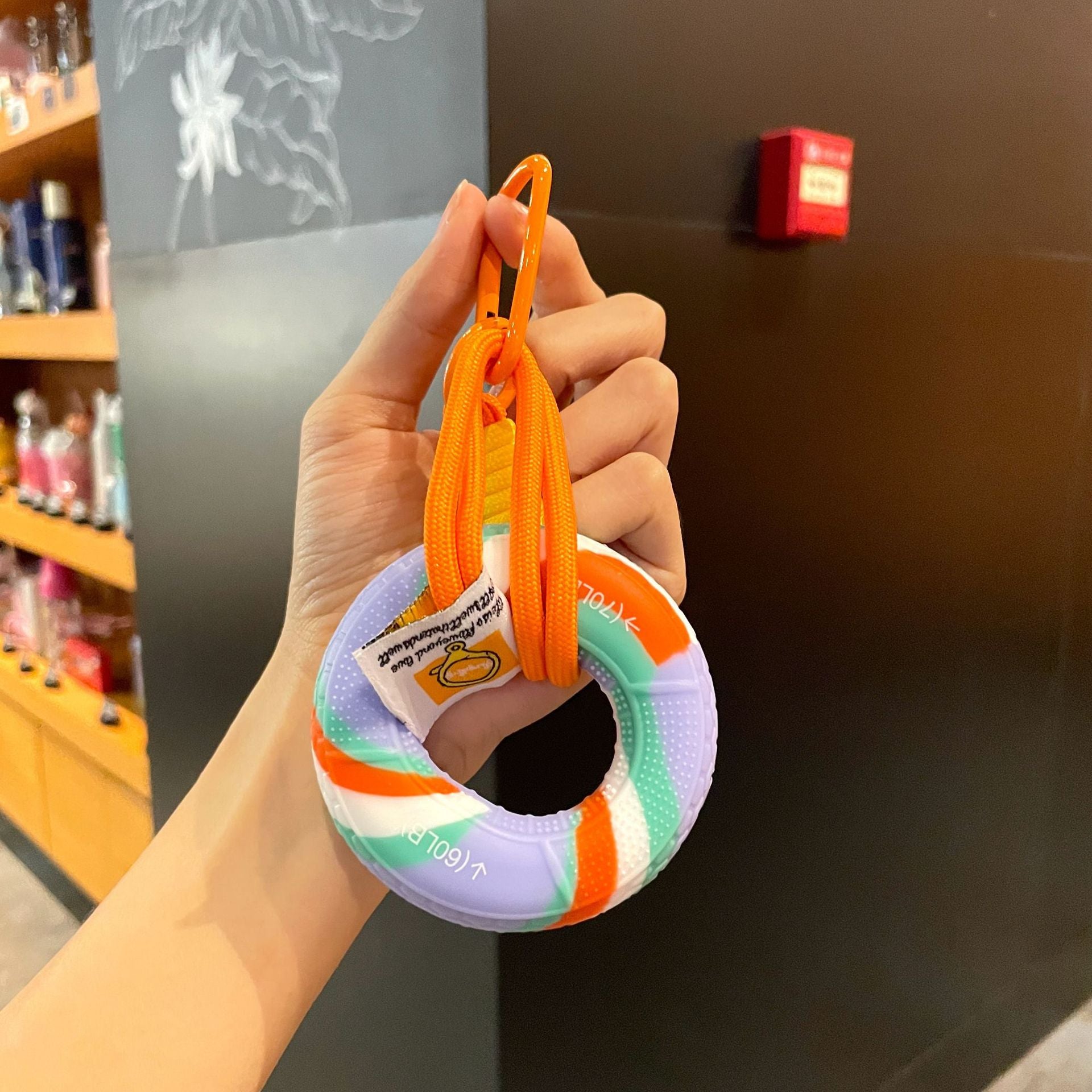 Silicone grip keychain material example
