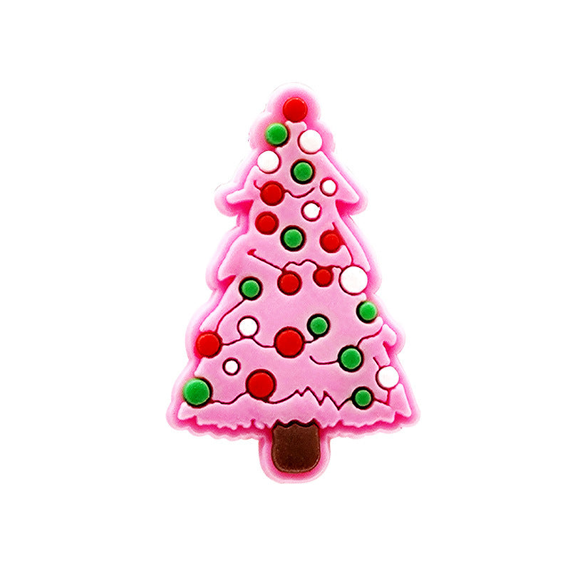 Wholesale Random 100pcs Cute Cartoon Christmas PVC Soft Rubber Shoe Buckle Decoration ACC-SC-YiBang006