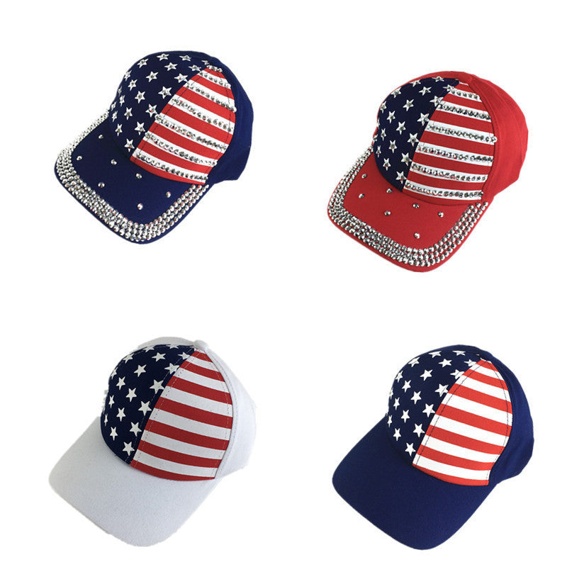 Wholesale Diamond-encrusted Five-pointed Star Printed Baseball Cap