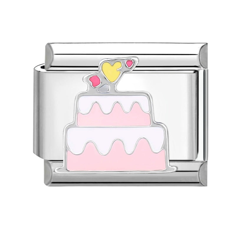 Wholesale Italian Charm Bracelet 9mm DIY Splicing Creative Pattern Titanium Steel Composable Bracelet