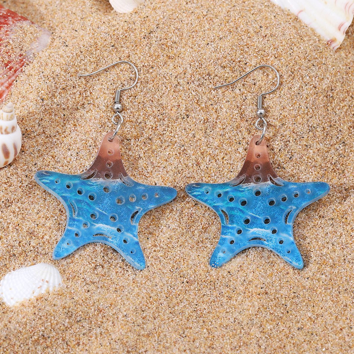 Wholesale Bohemian Ocean Wind Summer Sea Turtle Shell Acrylic Earrings ACC-ES-ChuLian020