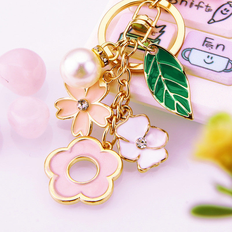 Wholesale Flower Zinc Alloy Keychain ACC-KC-RuiYuan001