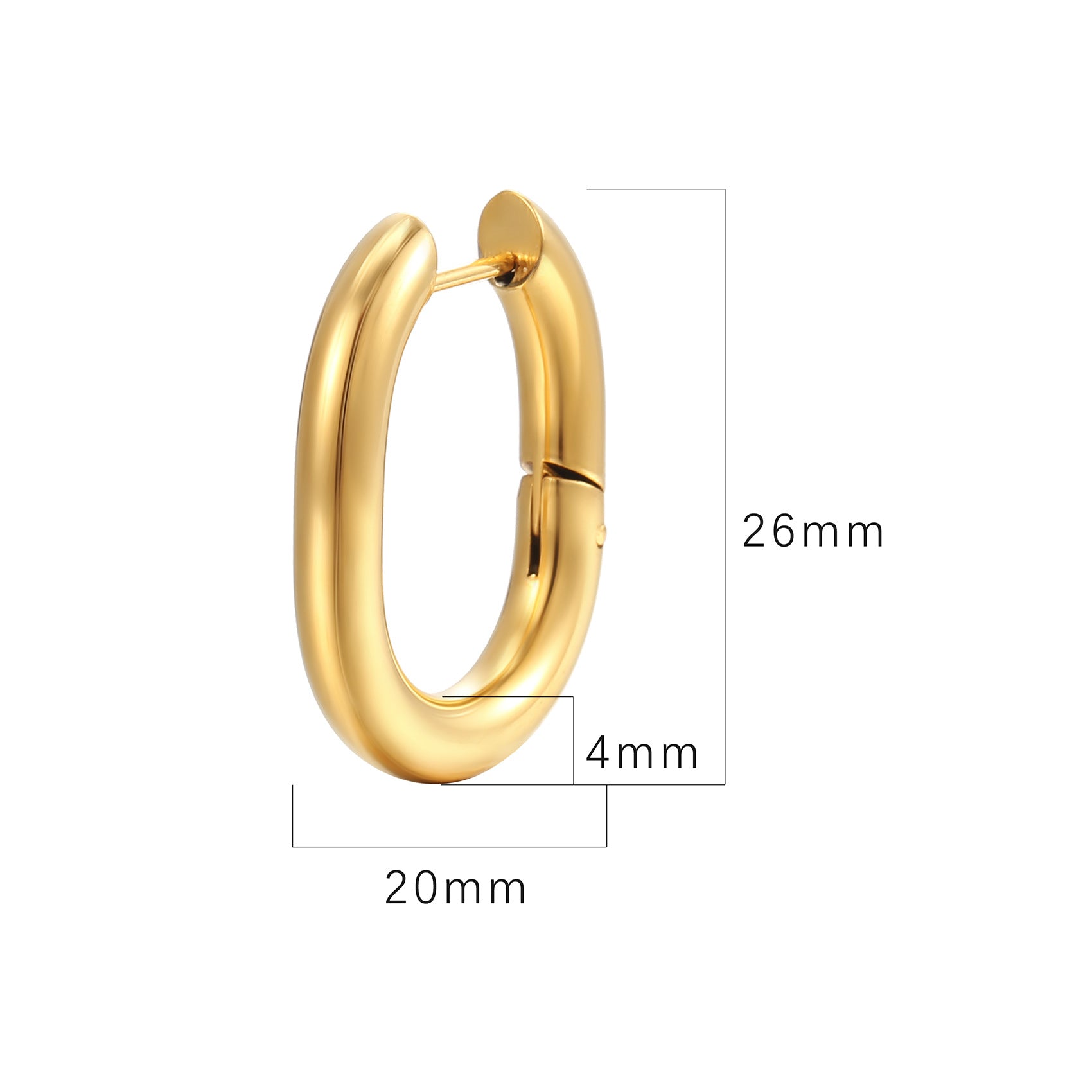 Wholesale 14K Gold-plated Stainless Steel Gold U-shaped Ear Buckle