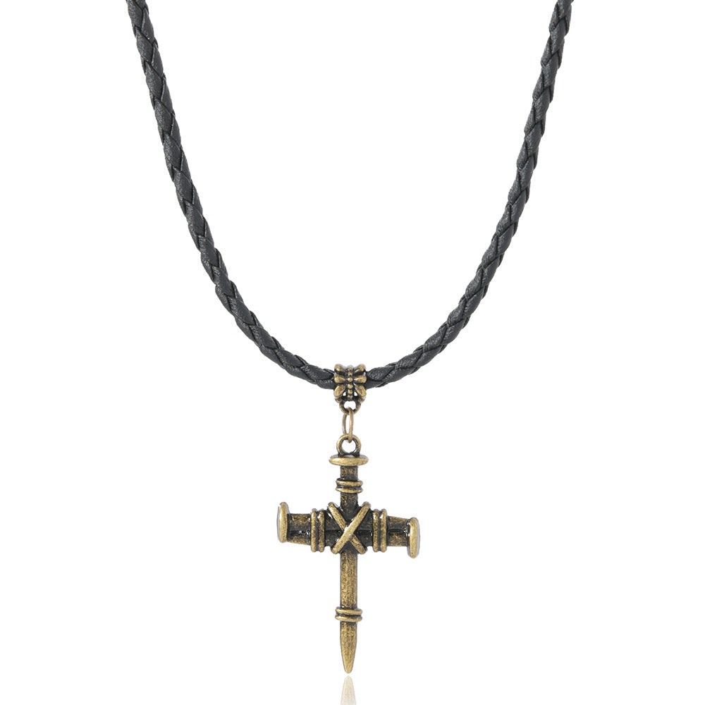 Wholesale Artificial leather woven cross sweater chain