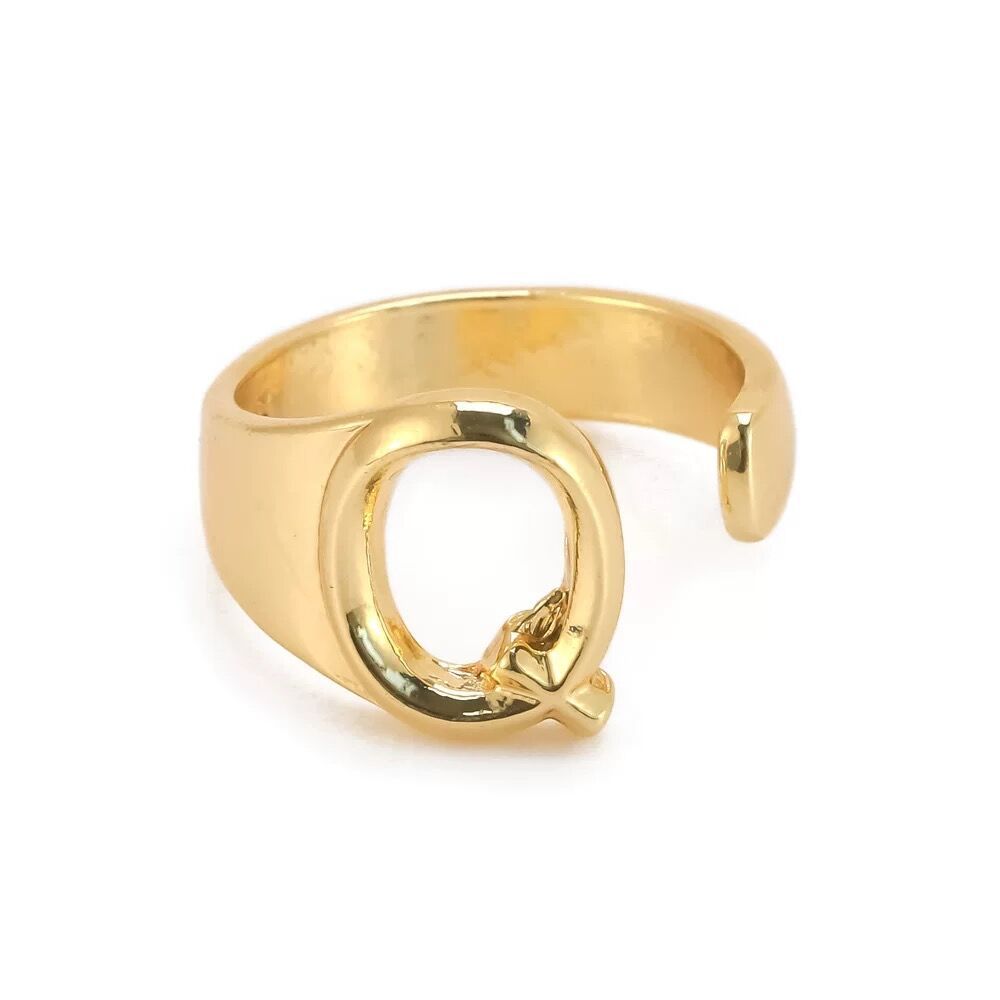 Wholesale English Letter Ring Open Adjustable Ring ACC-RS-TuCai001