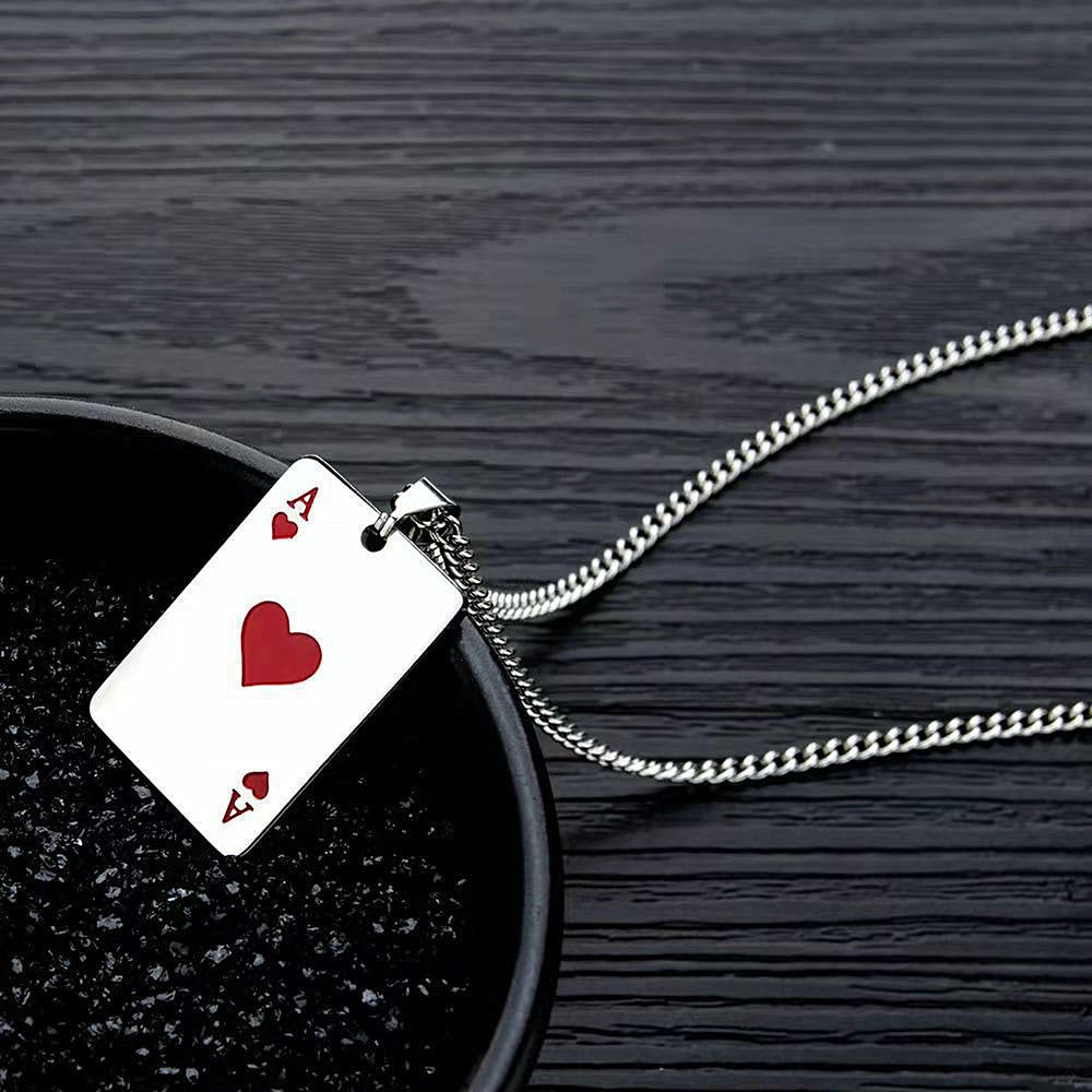 Wholesale Spade Ace Heart Love Necklaces ACC-NE-Hanyu010