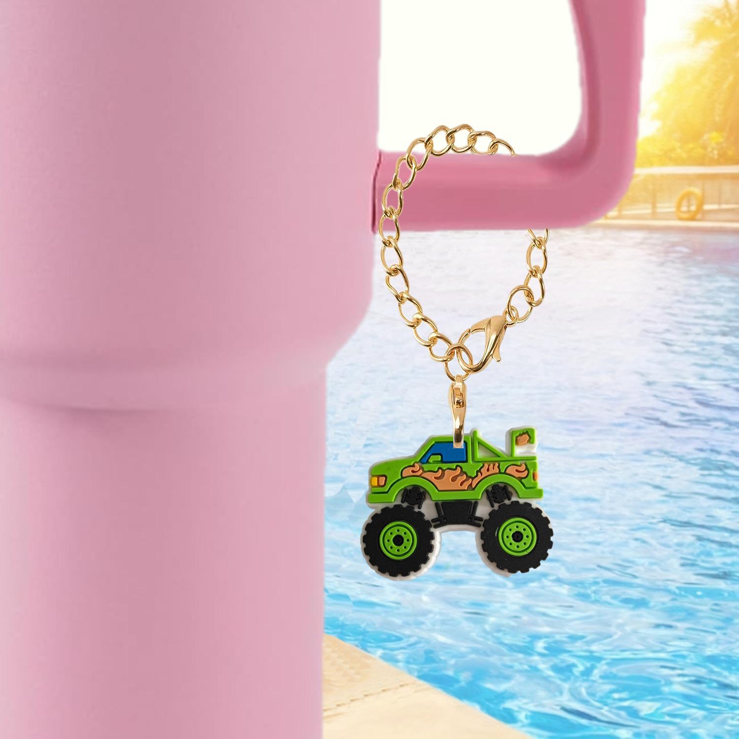 Wholesale Cartoon Truck Soft Rubber Hanging Chain Cup Accessories Chain ACC-CA-XieJi011