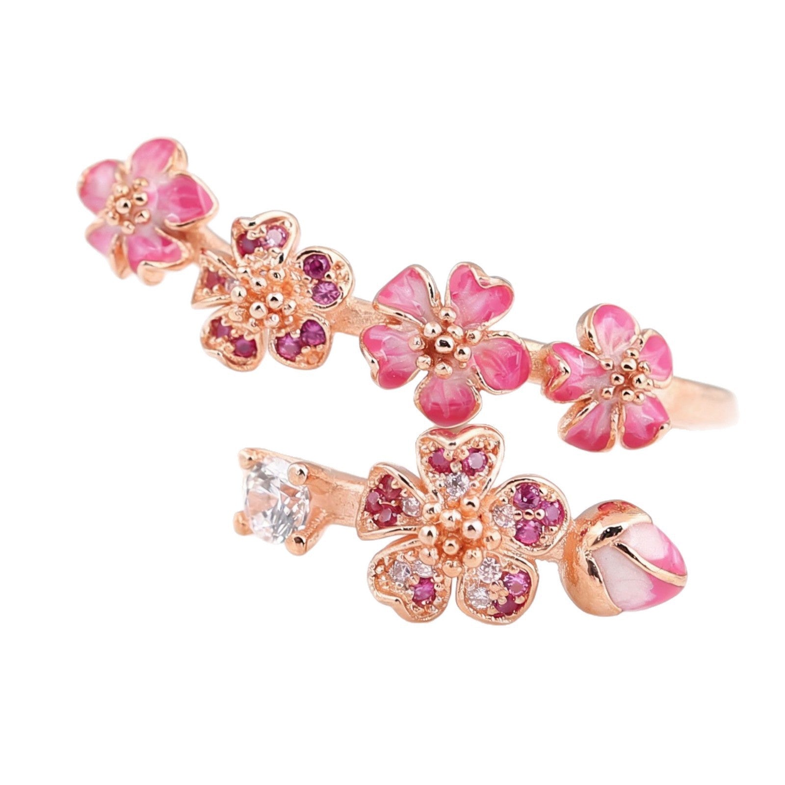 Wholesale Gold French Retro Open Flower Ring Women Jewelry Accessory for Gift Resale
