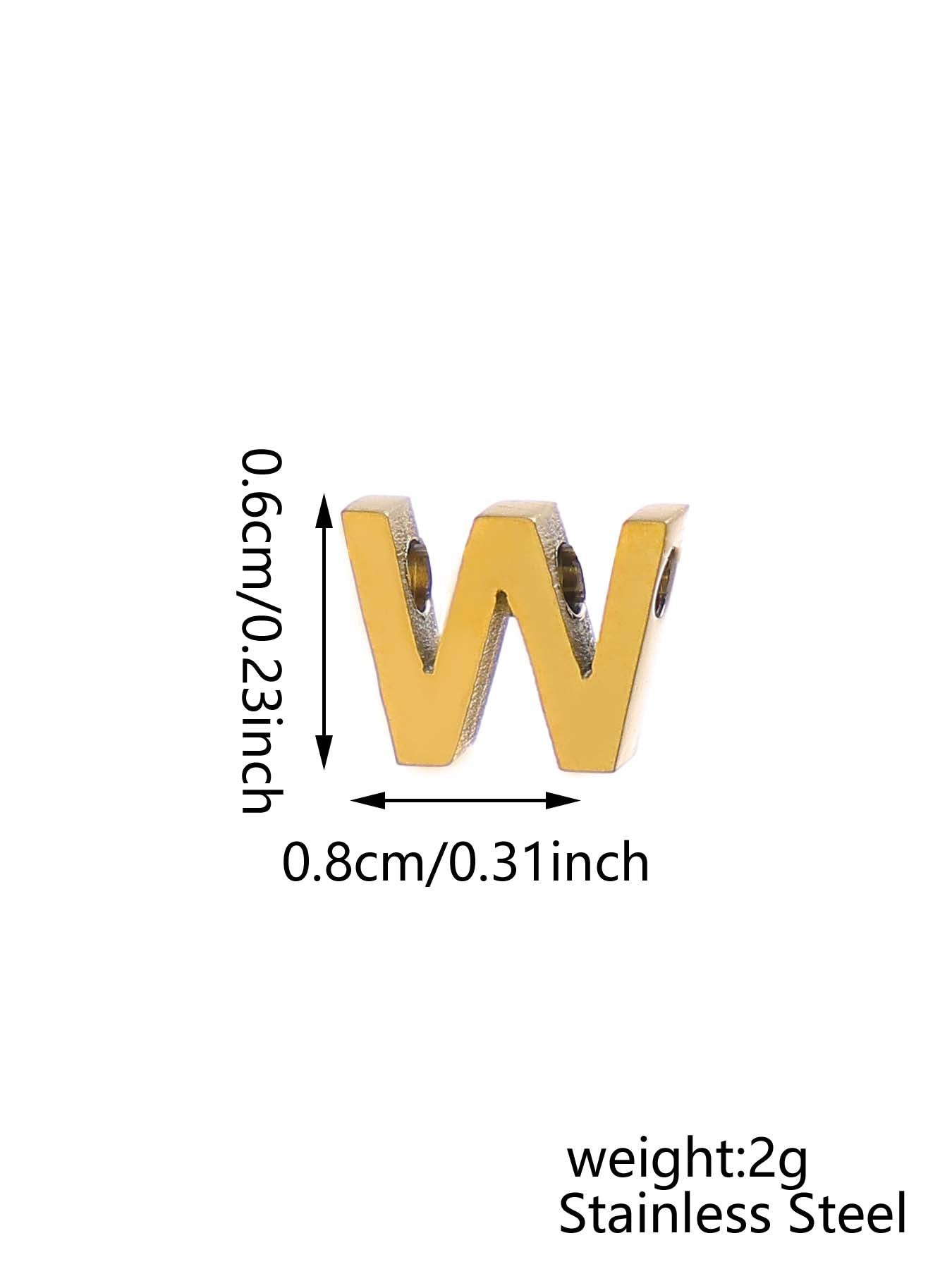 Wholesale 26 English letters stainless steel mirror polished pendant