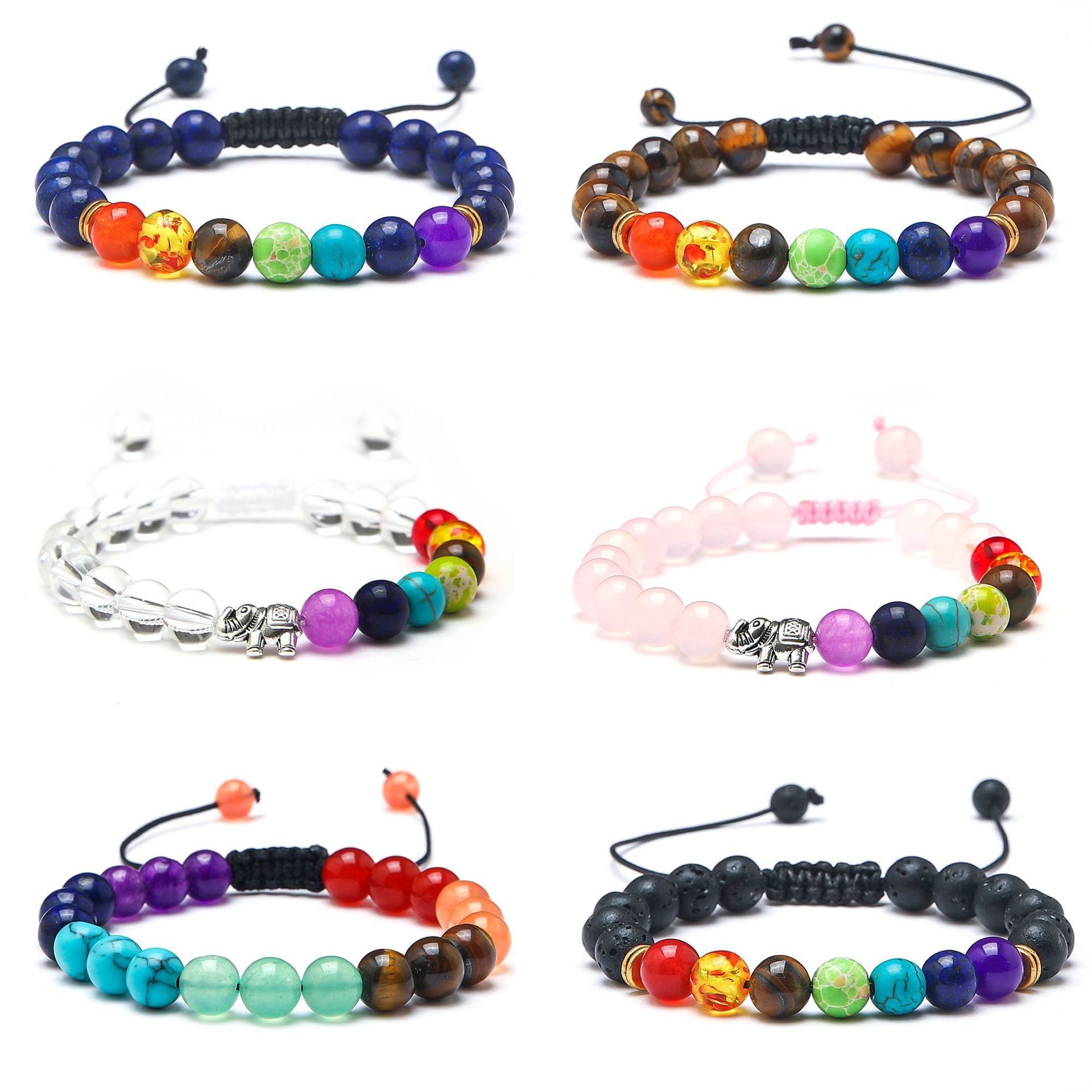 Wholesale European Creative Fashion Handmade Woven Bracelet with Volcanic Stone,  Adjustable Bracelet – Fashion Accessory Gift for Boutique Resale
