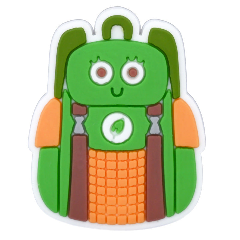 Wholesale Random 100pcs Cartoon Camping Series PVC Soft Rubber Shoe Buckle Decoration ACC-SC-RYY061