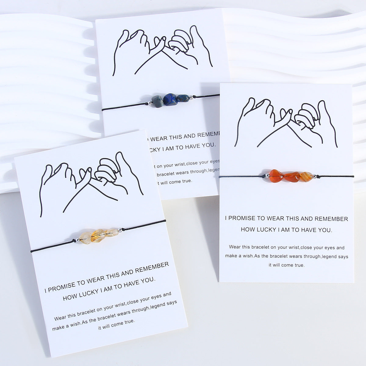 Wholesale Birthstone Bracelet Natural Stone Handwoven Adjustable Bracelet ACC-BT-HongMing006