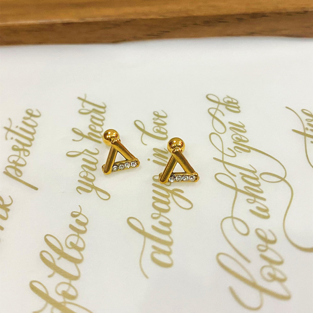 Wholesale Titanium Steel Non-fading Screw Mini Earrings ACC-ES-YZXW001