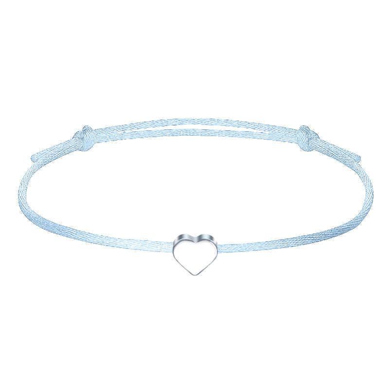 Wholesale  Heart-shaped Braided Hand Rope  Colorful Adjustable Bracelet