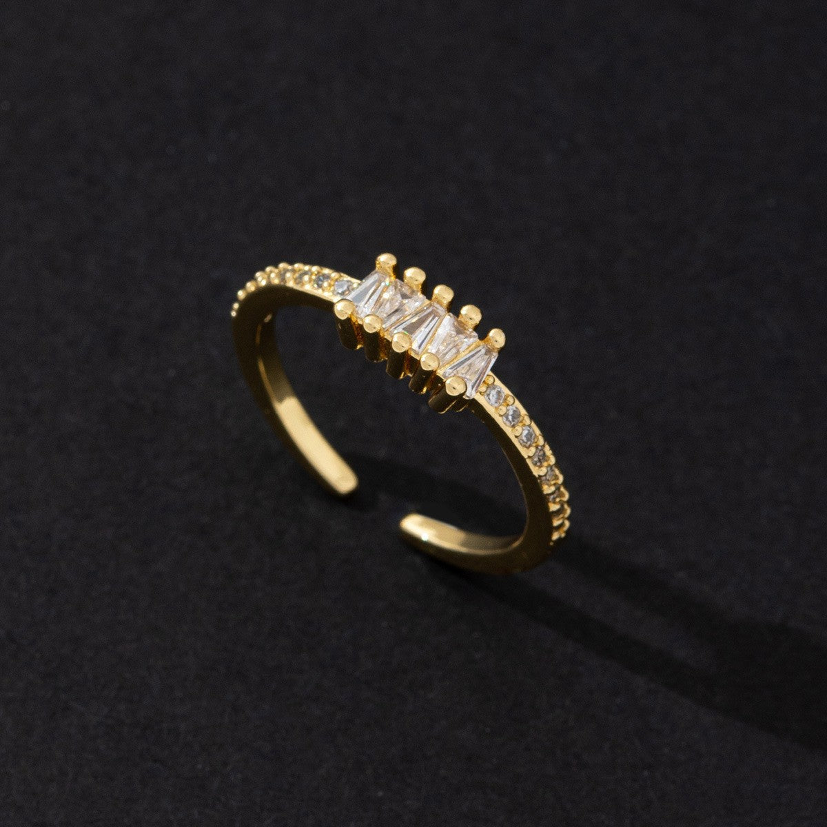 Wholesale Cold Style Vintage Cross Hollow Zircon Open Ring Chic Fashion Accessory For Everyday Wear