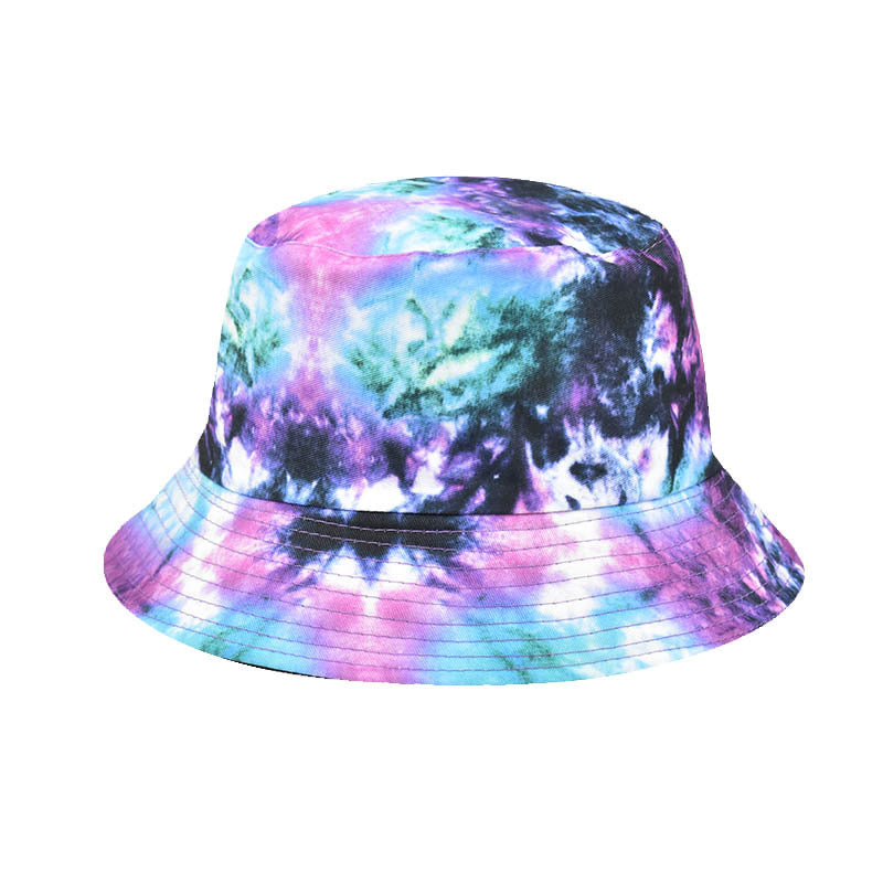 Wholesale Colorful Tie Dye Bucket Hat For Men Women Wide Brim Sun Hat Trendy Summer Fashion Accessory