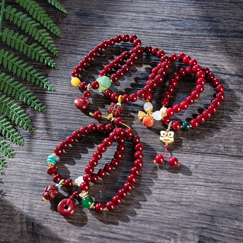 Wholesale  cinnabar beaded bracelet