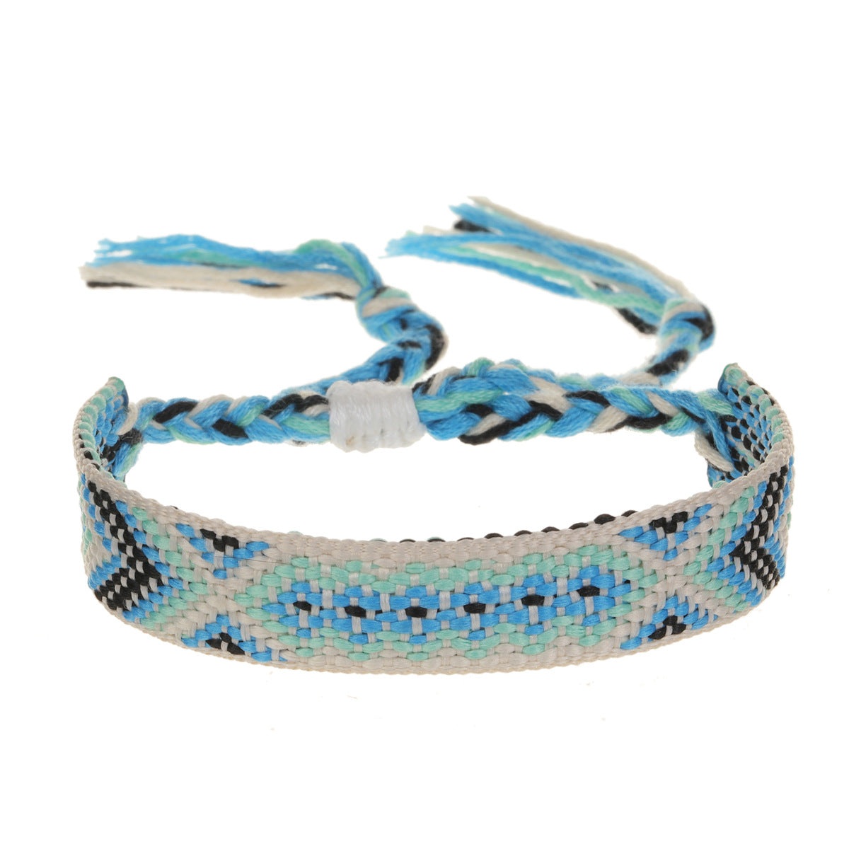 Wholesale Nepalese Style Handmade Friendship Rainbow Rope Adjustable Bracelet Jewelry Accessory Boutique Resale