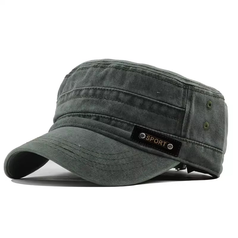 Wholesale Washed distressed flat cap baseball cap